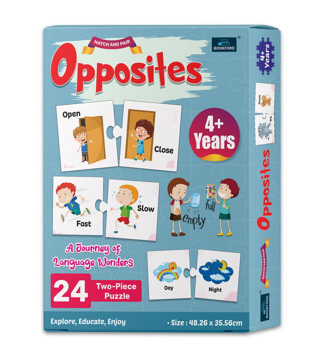 Match & Pair - Opposites Words Jigsaw Puzzle Game & Fun And Learning 48 Pieces