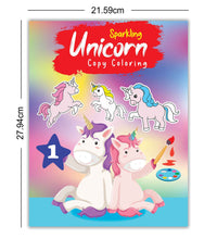 Sparkling Copy Coloring Book For Kids (Unicorn Part 1 & 2 and Mermaid Part 1 & 2) Set Of 4 - Fun & Education, Coloring Activities based on Colorful Imagery Suitable for All Ages