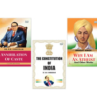 The Constitution of India, Annihilation of Caste and Why I Am an Atheist and Other Works | Dr. B. R. Ambedkar and Bhagat Singh Book Combo | Democracy Equality Social Reform and Political Thought Paperback Set