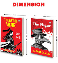 The Art of War by Sun Tzu and The Plague | Strategy and Classic Fiction Book Combo | Leadership Philosophy Human Nature and Existential Literature Paperback Set