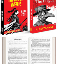The Art of War by Sun Tzu and The Plague | Strategy and Classic Fiction Book Combo | Leadership Philosophy Human Nature and Existential Literature Paperback Set
