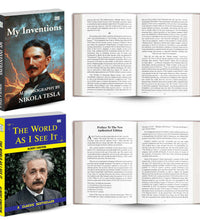 My Inventions by Nikola Tesla and The World As I See It | Science and Philosophy Book Combo | Innovation Creativity Wisdom and Inspirational Thought Paperback Set