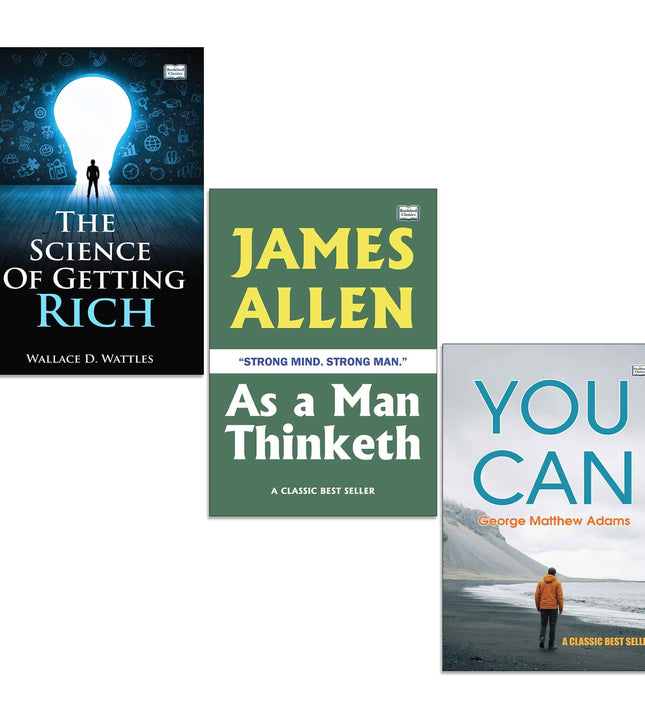 The Science of Getting Rich, As a Man Thinketh and You Can | Self Help and Motivation Book Combo | Wealth Mindset Success and Personal Growth Paperback Set