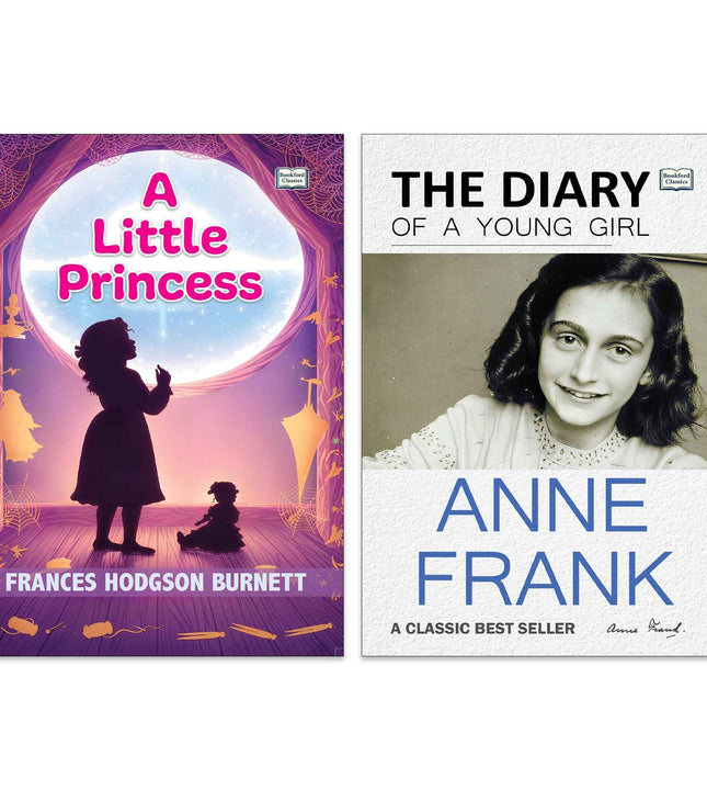 A Little Princess and The Diary of a Young Girl | Classic Literature and Inspirational Memoir Book Combo | Courage Hope Friendship and Life Lessons Paperback Set