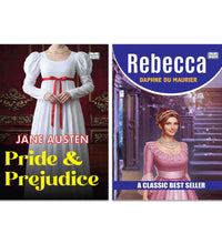 Rebecca and Pride and Prejudice | Classic Fiction and Romance Book Combo | Mystery Love Emotions and Timeless Literature Paperback Set
