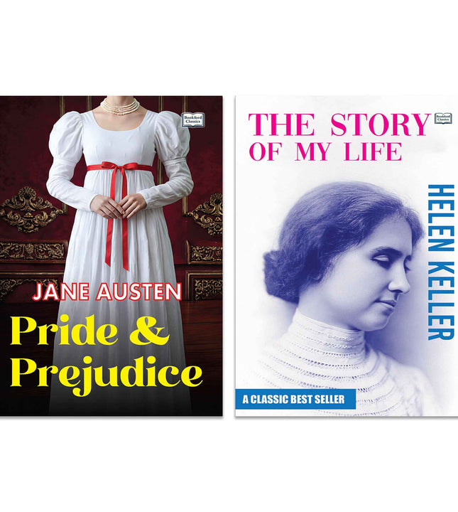 Pride and Prejudice and The Story of My Life | Classic Romance and Inspirational Biography Book Combo | Love Courage Emotions and Life Lessons Paperback Set