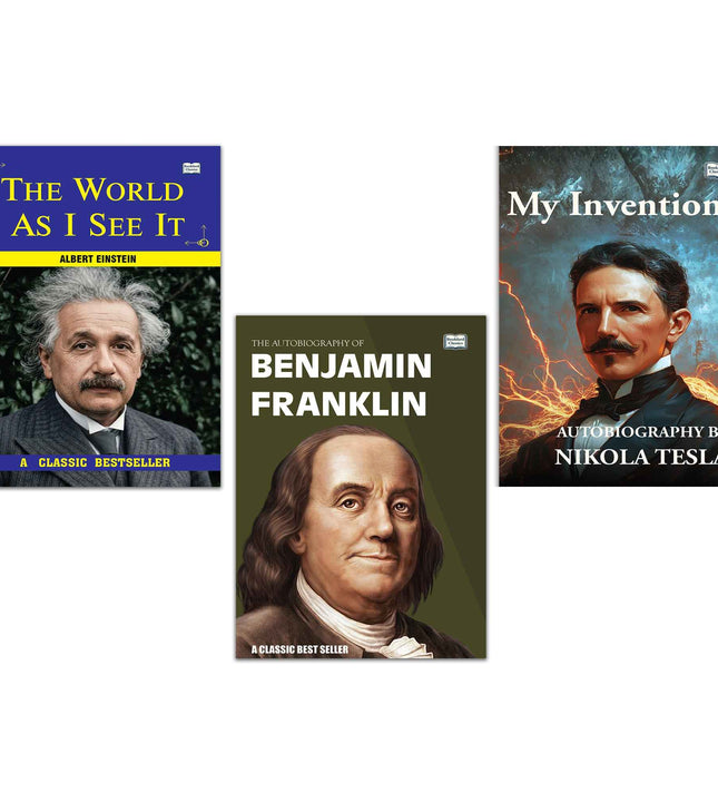 My Inventions| The World As I See It | Benjamin Franklin Biography - Set of 3 | Inspirational Books on Innovation, Science, Success, Leadership and Great Thinkers Books.