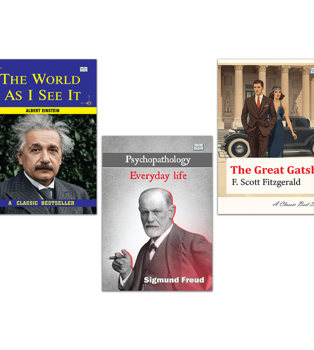 The Psychopathology of Everyday Life | The World As I See | The Great Gatsby -Set of 3 | Classic Psychology, Philosophy and Literary Fiction Books.