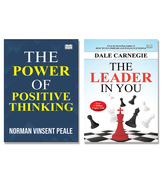The Power of Positive Thinking & The Leader Combo Book Set | Self Help, Leadership, Motivation, Confidence Building & Success Mindset Books | Inspirational English Paperback Books (Set of 2)