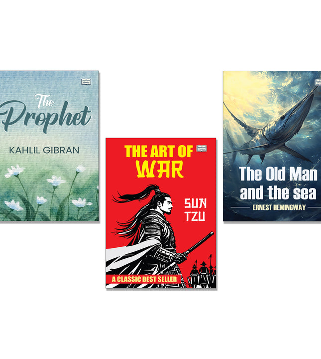 The Art of War | The Old Man and the Sea | The Prophet -Set of 3 Novels | Strategy, Inspirational Fiction and Philosophy Classic Books