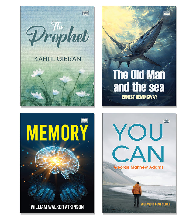 You Can | Memory | The Old Man and the Sea | The Prophet - Set of 4 Inspirational, Self-Help, Philosophy & Classic Fiction Books | Motivational Paperback Collection for Personal Growth & Mindset Development