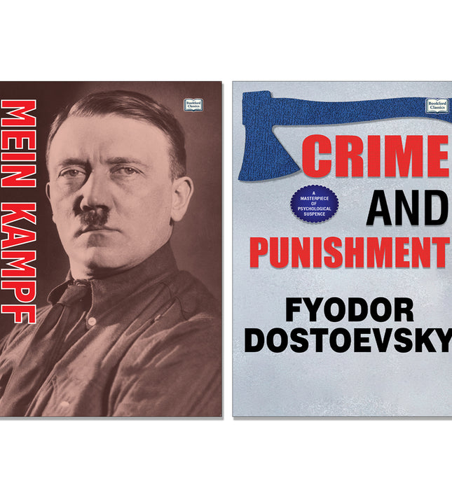 Mein Kampf And Crime and Punishment | Set of 2 Classic Political & Psychological Literature Books | Historical Philosophy, Crime Fiction & Human Psychology Paperback Collection