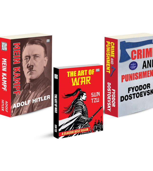 Mein Kampf | Crime and Punishment | The Art of War - Set of 3 | Classic Political, Psychological & Strategy Books | Historical Philosophy, Military Strategy and Classic Literature Paperback Collection