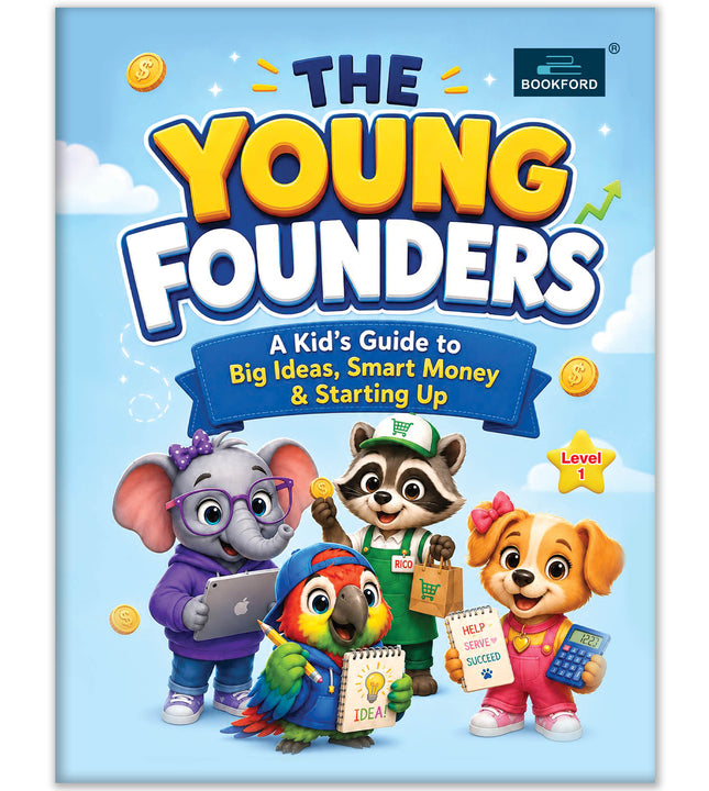 Young Founder and Hustlers Complete Set Level 1 | Kids Financial Literacy and Entrepreneurship Workbooks for Ages 6–15 | Money Management, Business Skills and Activity Books