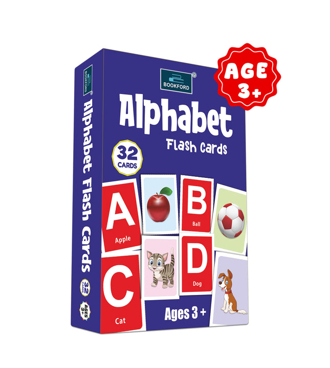 Alphabet - Multicolor Flash Cards For Kids.