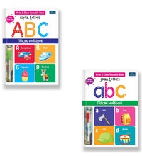 Write & Clean Reusable Book-Set of 2 Books-Alphabet Capital Letters And Small Letters