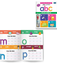 Write & Clean Reusable Book-Set of 2 Books-Alphabet Capital Letters And Small Letters