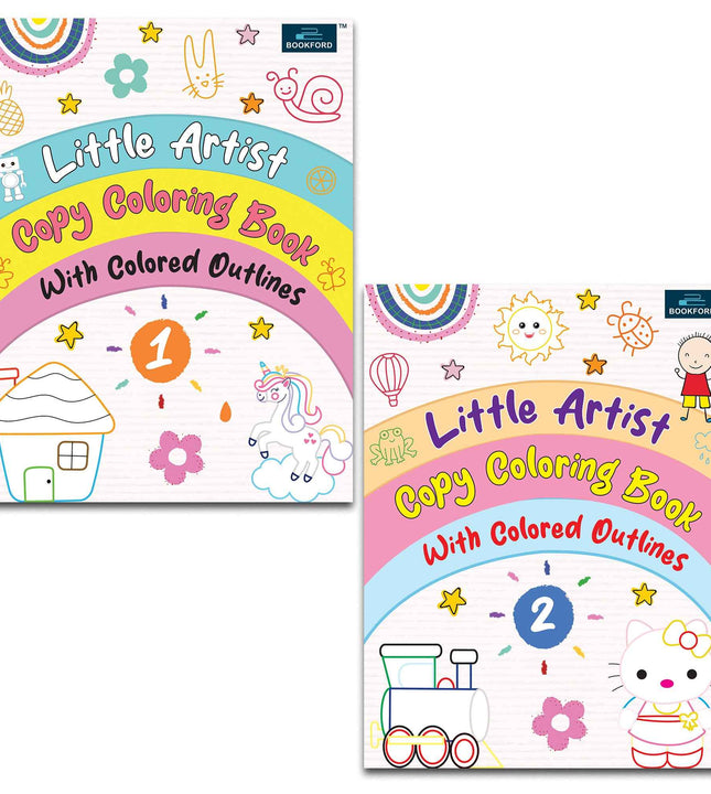 Little Artist Copy Coloring Book For Kids Set Of 2-coloring book for kids
