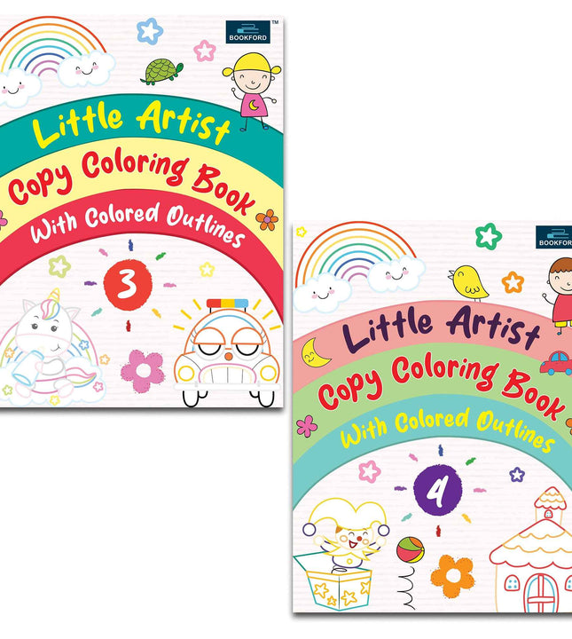 Little Artist Copy Coloring Book For Kids Set Of 2-Coloring Book for Kids