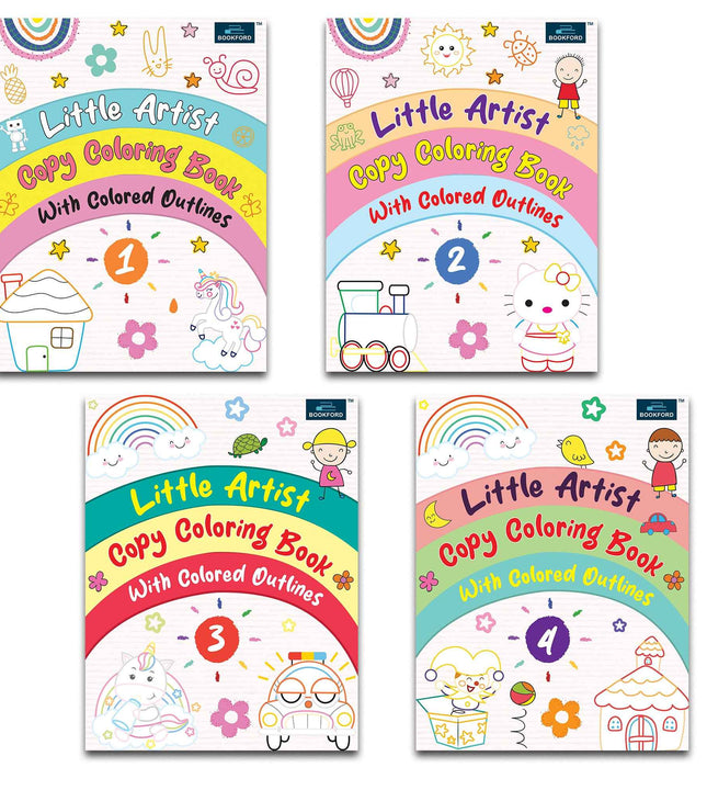 Little Artist Copy Coloring Book For Kids Set Of 4-coloring book for kids