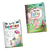Super Big Coloring Book - Super Boys And Fairy Book For Kids Set Of 2