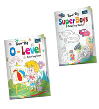 Super Big Coloring Book - O Level And Super Boys For Kids Set Of 2