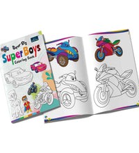 Super Big Coloring Book - O Level And Super Boys For Kids Set Of 2