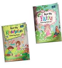 Super Big Coloring Book - Fairy And Kindergarten Book For Kids Set Of 2