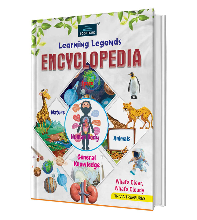 Learing Legend Encyclopedia 5 in 1 Book for Kids and Childrens - Space, Animals, Nature, Human Body and General Knowledge - Fun Facts, Colorful Pictures