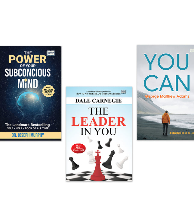 The Power of Your Subconscious Mind | You Can | The Leader - Set of 3 Novels | Motivational Self Help Books Combo for Success, Positive Thinking, Leadership Skills.