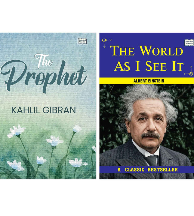 The World as I See by Albert Einstein And The Prophet by Kahlil Gibran | Classic Philosophy & Inspirational Literature Books Combo | Motivational English Paperback Set of 2
