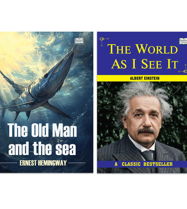The World as I See by Albert Einstein And The Old Man and the Sea - Set of 2 Novels | Classic Philosophy & Inspirational Fiction Books Combo