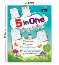 Practice Book Of 5-in-One Cursive Writing - Master The Art Of Beautiful Handwriting