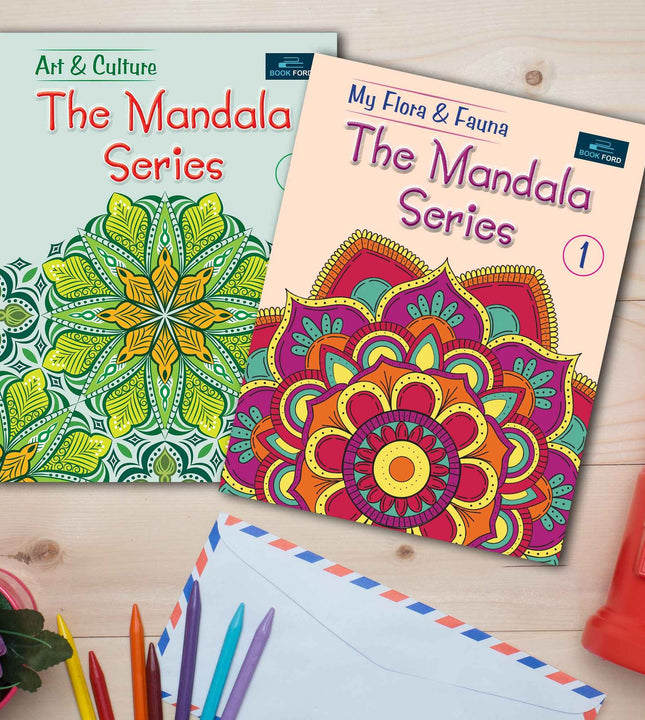 My Flora & Fauna and Art & Culture Mandala Series ( set of 2 ) - Relaxing, Creative, Tranquil, and Refreshing