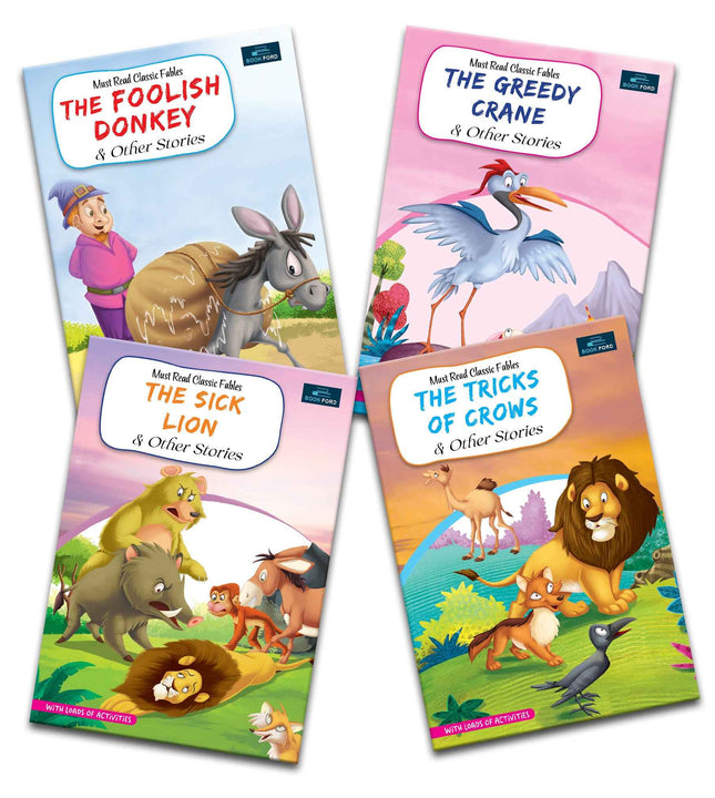 Must Read Classic Tales: Set of 4 Pocket Stories books - Timeless Adventures for Young Readers | story books for 1 year old