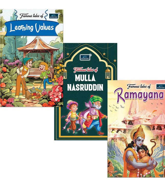 Famous Tales for Kids (Set of 3) - Learning Values, Mulla Nasruddin & Ramayana