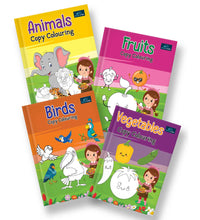 Copy Coloring Book For Kids (Set of 4) - Animals , Fruits , Birds , Vegetables| coloring  book for kids