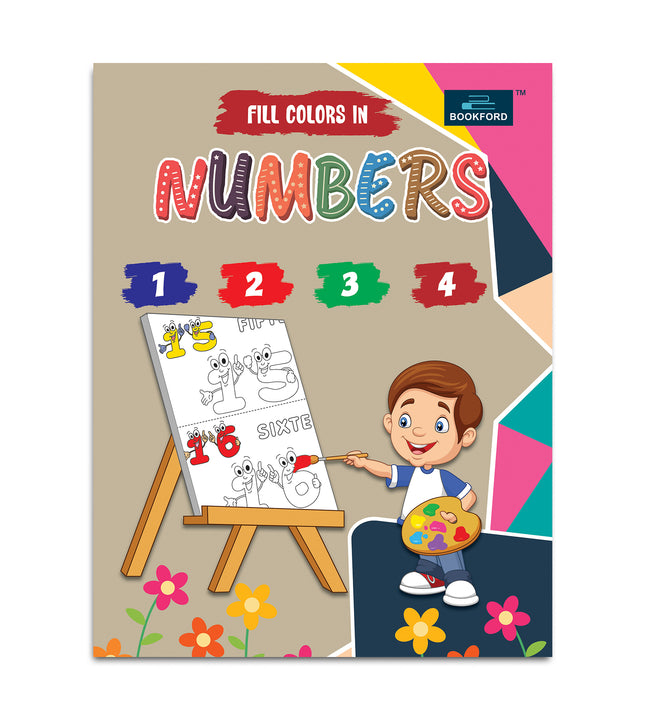 Fill Color In Numbers Coloring Book For Kids