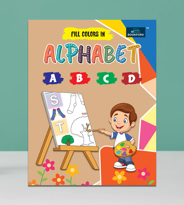 Fill Color In Alphabet Coloring Book For Kids