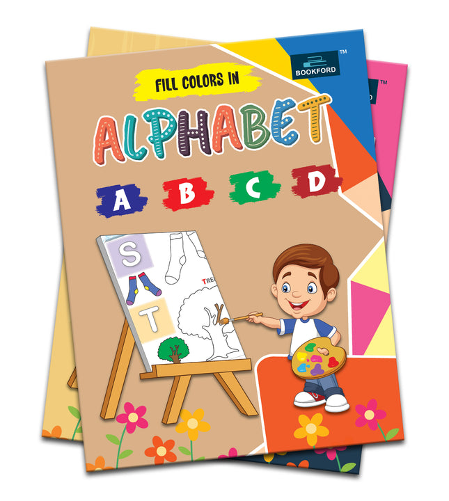 Fill Color In Alphabet Coloring Book For Kids