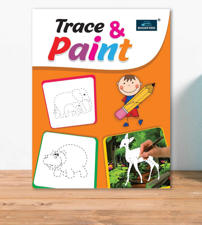 Trace And Paint Coloring Book For Kids