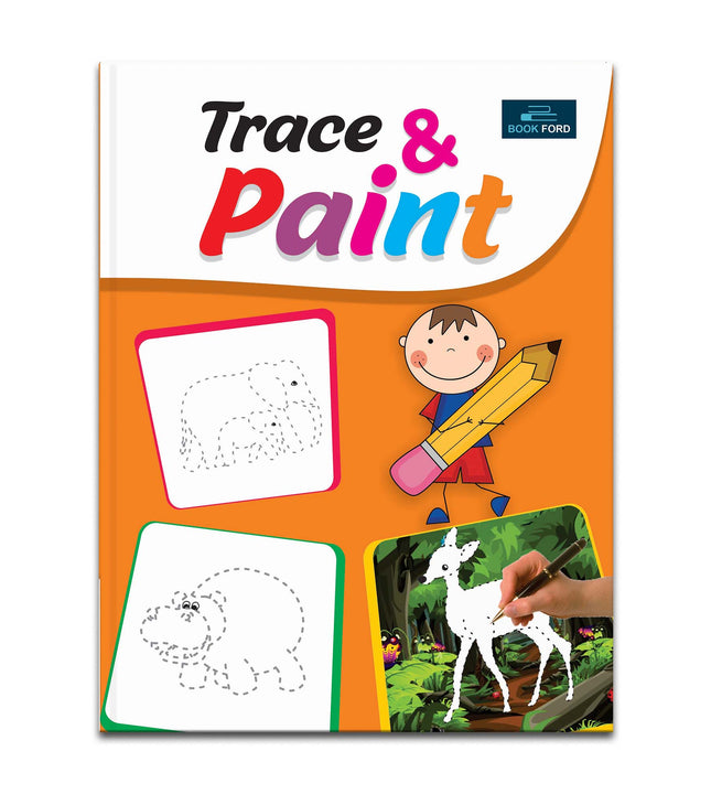 Trace And Paint Coloring Book For Kids