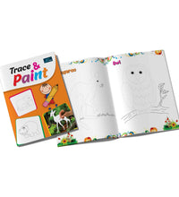 Trace And Paint Coloring Book For Kids