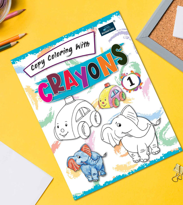 Copy Coloring With Crayons Book Part 1 -Coloring Book For Kids