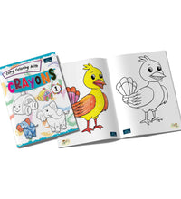 Copy Coloring With Crayons Book Part 1 -Coloring Book For Kids