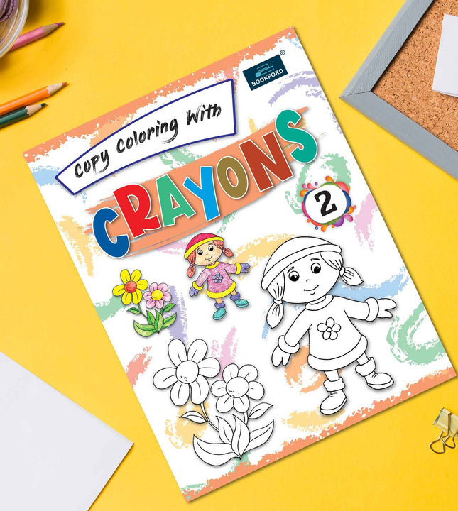 Copy Coloring With Crayons Book Part 2- Coloring Book For Kids