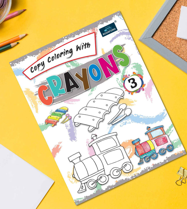 Copy Coloring With Crayons Book Part 3 -Coloring Book For Kids
