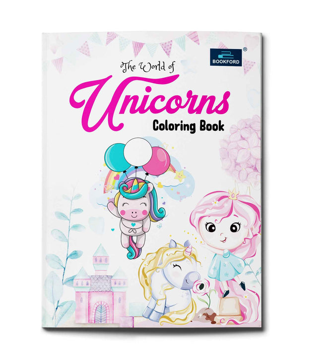 The World Of Unicorns Coloring Book For Kids