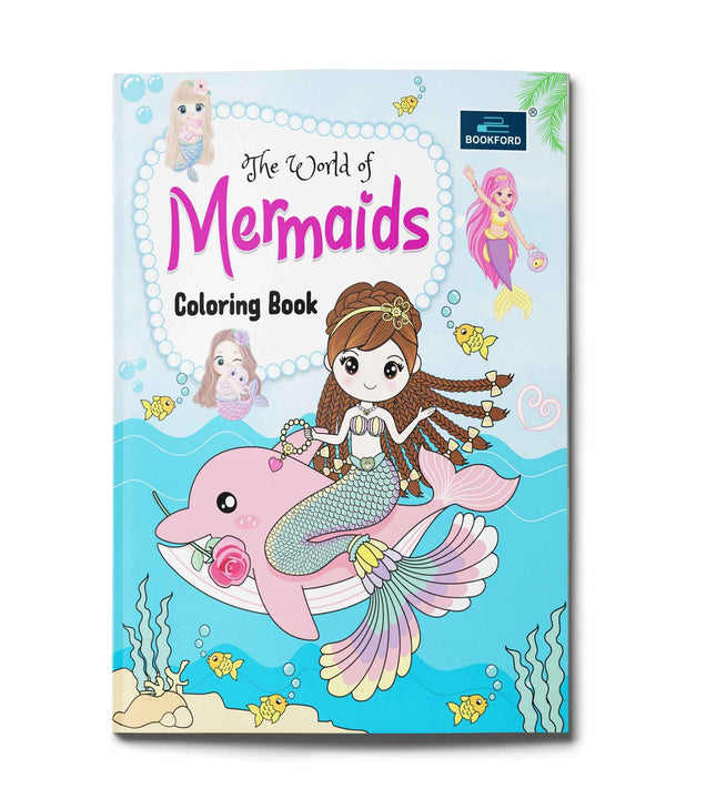 The World Of Mermaids Coloring Book For Kids