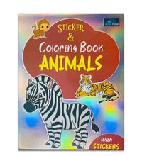 Sticker & Coloring Book - Animals Coloring Book For Kids